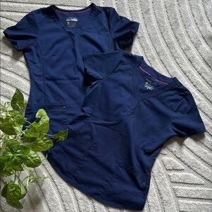 Navy Blue Scrub Tops